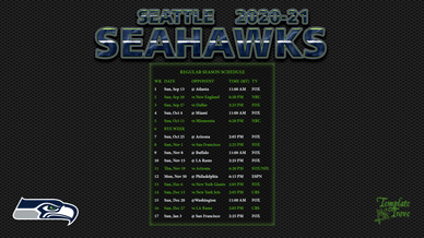 Seattle Seahawks 2020-21 Wallpaper Schedule