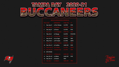 Tampa Bay Buccaneers 2020-21 Wallpaper Schedule