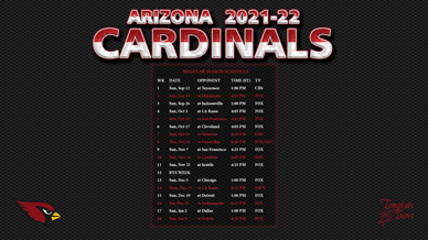 Arizona Cardinals 2021-22 Wallpaper Schedule