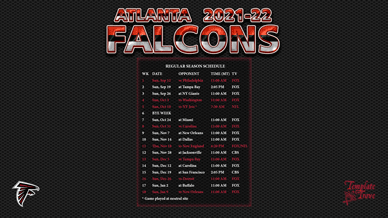 Atlanta Falcons 2021-22 Wallpaper Schedule