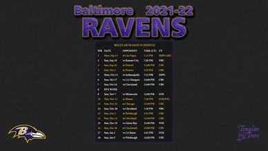Baltimore Ravens 2021-22 Wallpaper Schedule