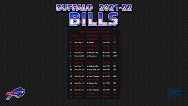 Buffalo Bills 2021-22 Wallpaper Schedule