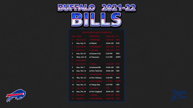Buffalo Bills 2021-22 Wallpaper Schedule