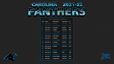 Carolina Panthers 2021-22 Wallpaper Schedule
