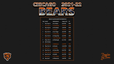 Chicago Bears 2021-22 Wallpaper Schedule