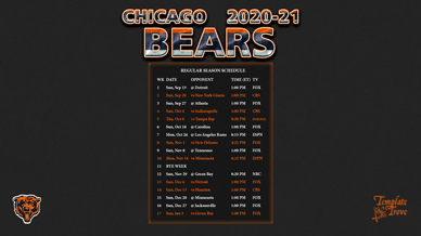 Chicago Bears 2021-22 Wallpaper Schedule