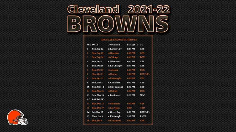 cleveland browns schedule 2022 printable