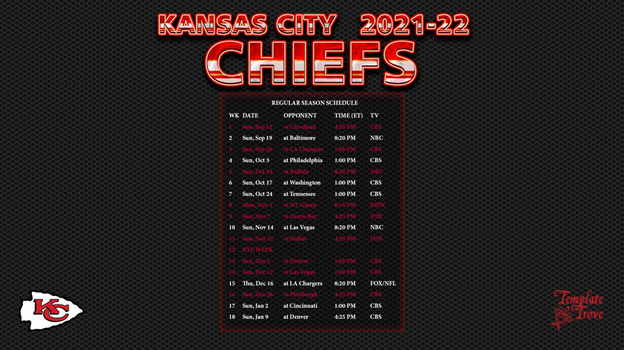 chiefs 2022 season schedule