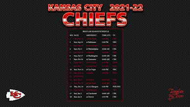 Kansas City Chiefs 2021-22 Wallpaper Schedule