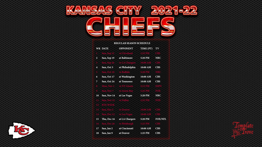 ks city chiefs schedule