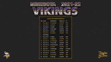 Minnesota Vikings 2021-22 Wallpaper Schedule