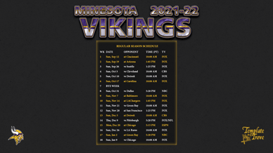 Minnesota Vikings 2021-22 Wallpaper Schedule