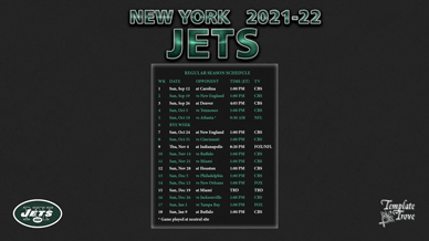 New York Jets 2021-22 Wallpaper Schedule
