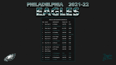Philadelphia Eagles 2021-22 Wallpaper Schedule