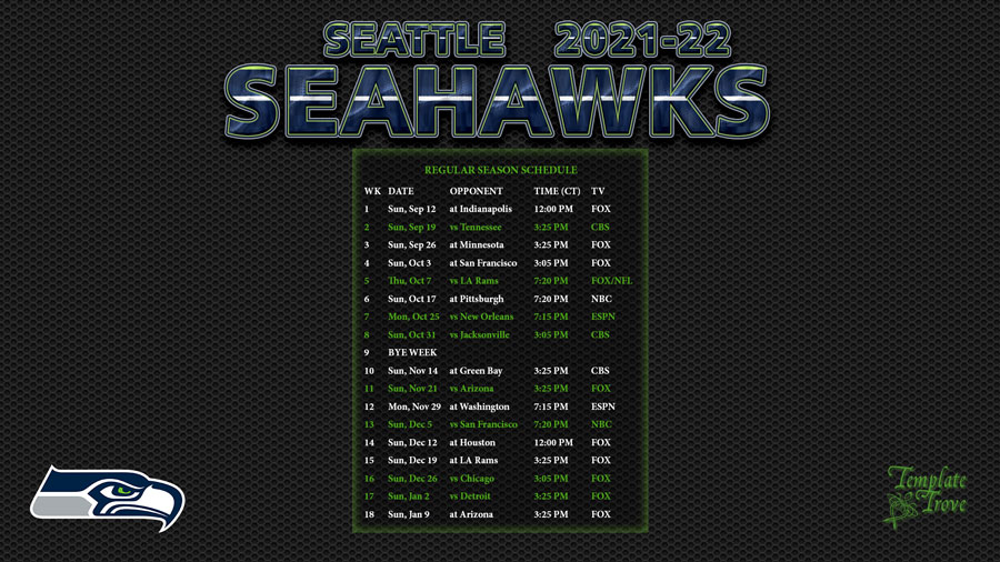 espn seahawks schedule