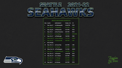 Seattle Seahawks 2021-22 Wallpaper Schedule