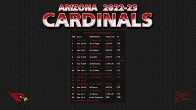 Arizona Cardinals 2022-23 Wallpaper Schedule