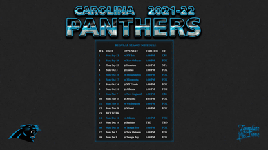 Carolina Panthers 2022-23 Wallpaper Schedule