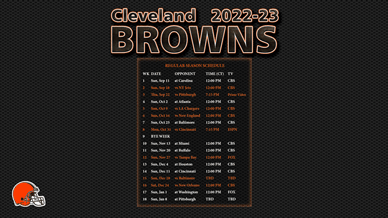 Cleveland Browns 2022-23 Wallpaper Schedule