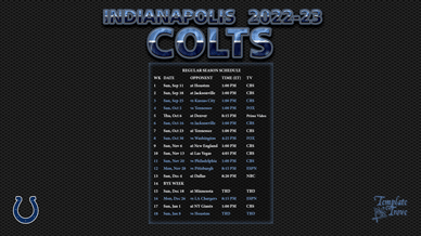 Indianapolis Colts 2022-23 Wallpaper Schedule