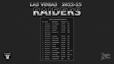 Las Vegas Raiders 2022-23 Wallpaper Schedule