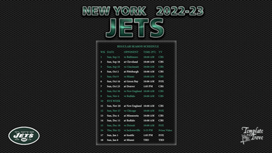 New York Jets 2022-23 Wallpaper Schedule