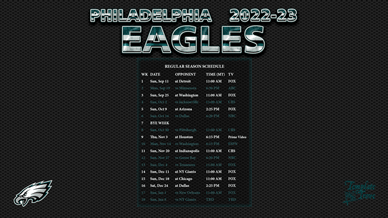 Philadelphia Eagles 2022-23 Wallpaper Schedule