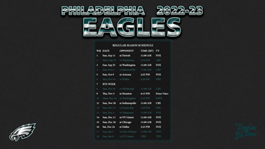 Philadelphia Eagles 2022-23 Wallpaper Schedule