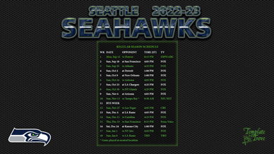 Seattle Seahawks 2022-23 Wallpaper Schedule