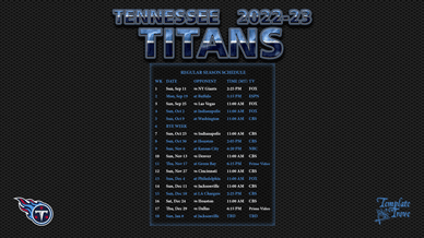 Tennessee Titans 2022-23 Wallpaper Schedule