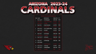 Arizona Cardinals 2023-24 Wallpaper Schedule