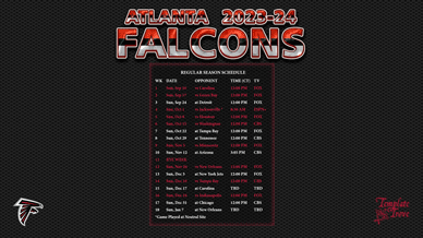 Atlanta Falcons 2023-24 Wallpaper Schedule