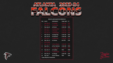 Atlanta Falcons 2023-24 Wallpaper Schedule