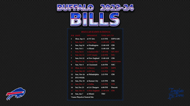 Buffalo Bills 2023-24 Wallpaper Schedule