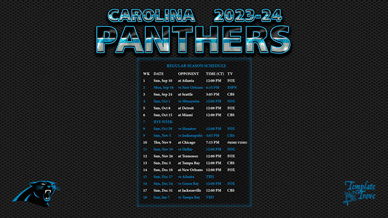 Carolina Panthers 2023-24 Wallpaper Schedule