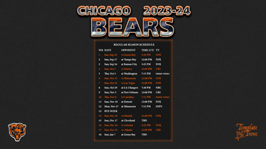 Chicago Bears 2023-24 Wallpaper Schedule