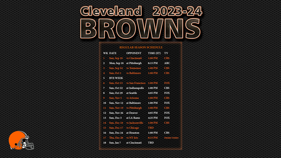 cleveland browns 2024 schedule