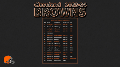 Cleveland Browns 2023-24 Wallpaper Schedule