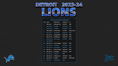Detroit Lions 2023-24 Wallpaper Schedule