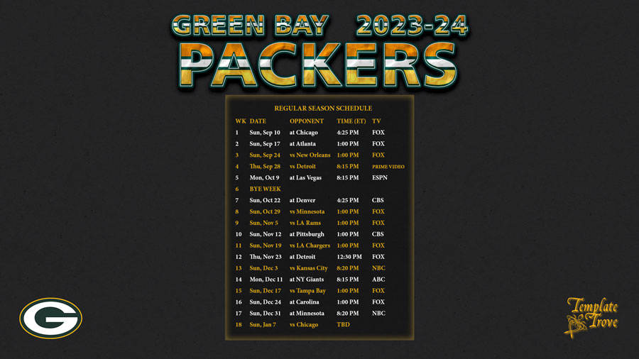 Packers 2024 Schedule Release Date Estele Tomasine