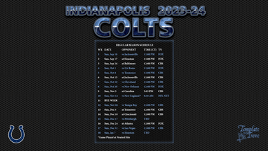 Indianapolis Colts 2023-24 Wallpaper Schedule