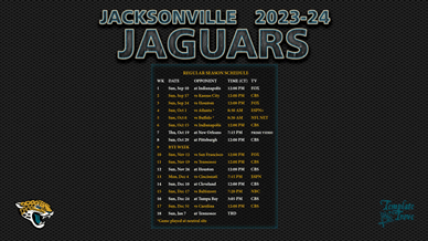 Jacksonville Jaguars 2023-24 Wallpaper Schedule