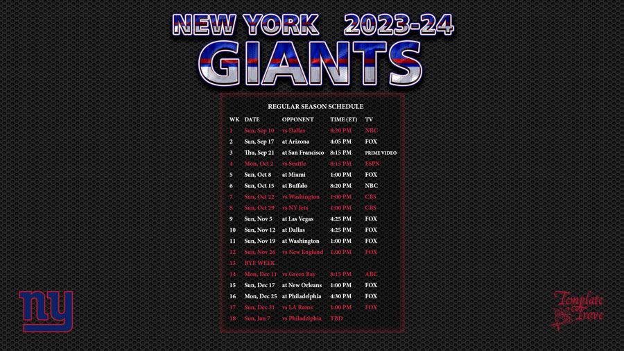ny giants upcoming games