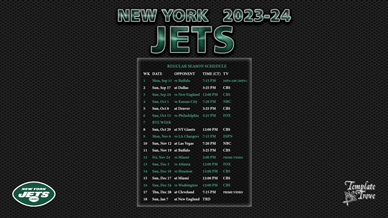 New York Jets 2023-24 Wallpaper Schedule
