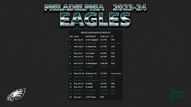 Philadelphia Eagles 2023-24 Wallpaper Schedule