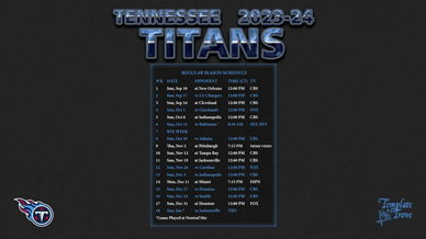 Tennessee Titans 2023-24 Wallpaper Schedule