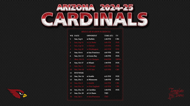 Arizona Cardinals 2024-25 Wallpaper Schedule
