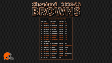 Cleveland Browns 2024-25 Wallpaper Schedule