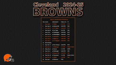 Cleveland Browns 2024-25 Wallpaper Schedule