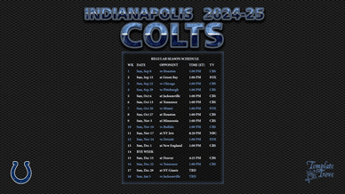 Indianapolis Colts 2024-25 Wallpaper Schedule